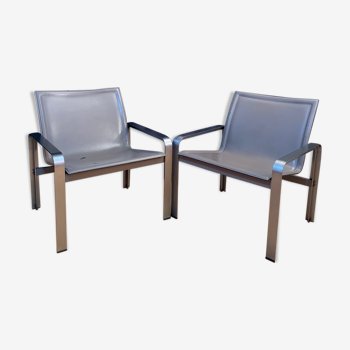 Pair of armchairs by Jacques Toussaint & Patrizia Angeloni for Matteo Grassi from the 1970s