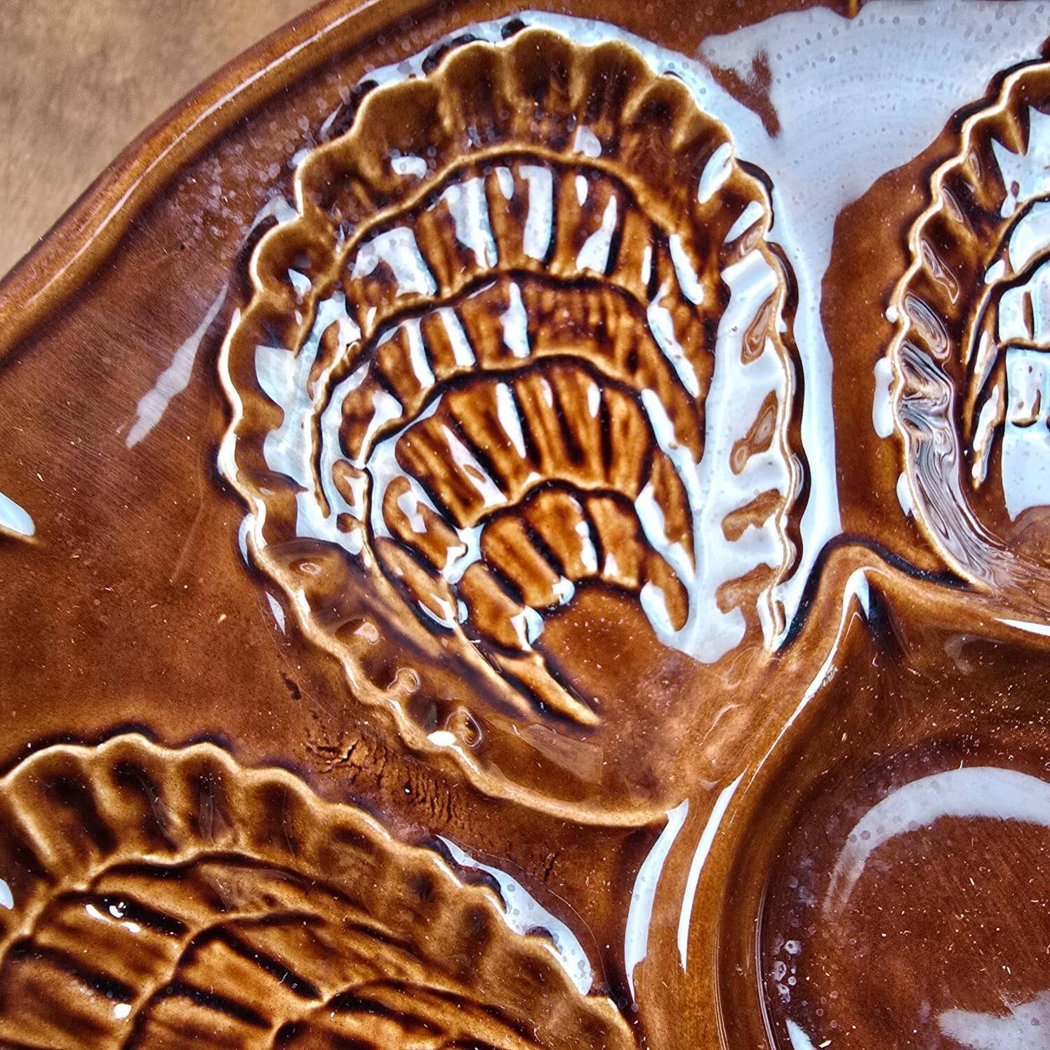 Set of 12 oyster plates – France – vintage – Ø23.5 cm