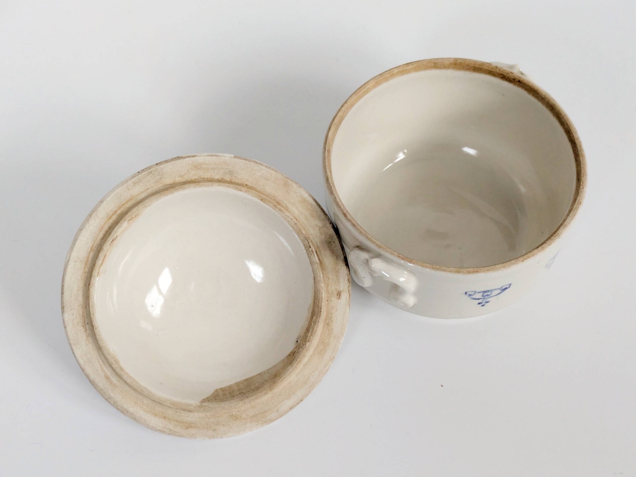 Set of 2 vintage ceramic terrines from Saint-Uze, Art Deco.