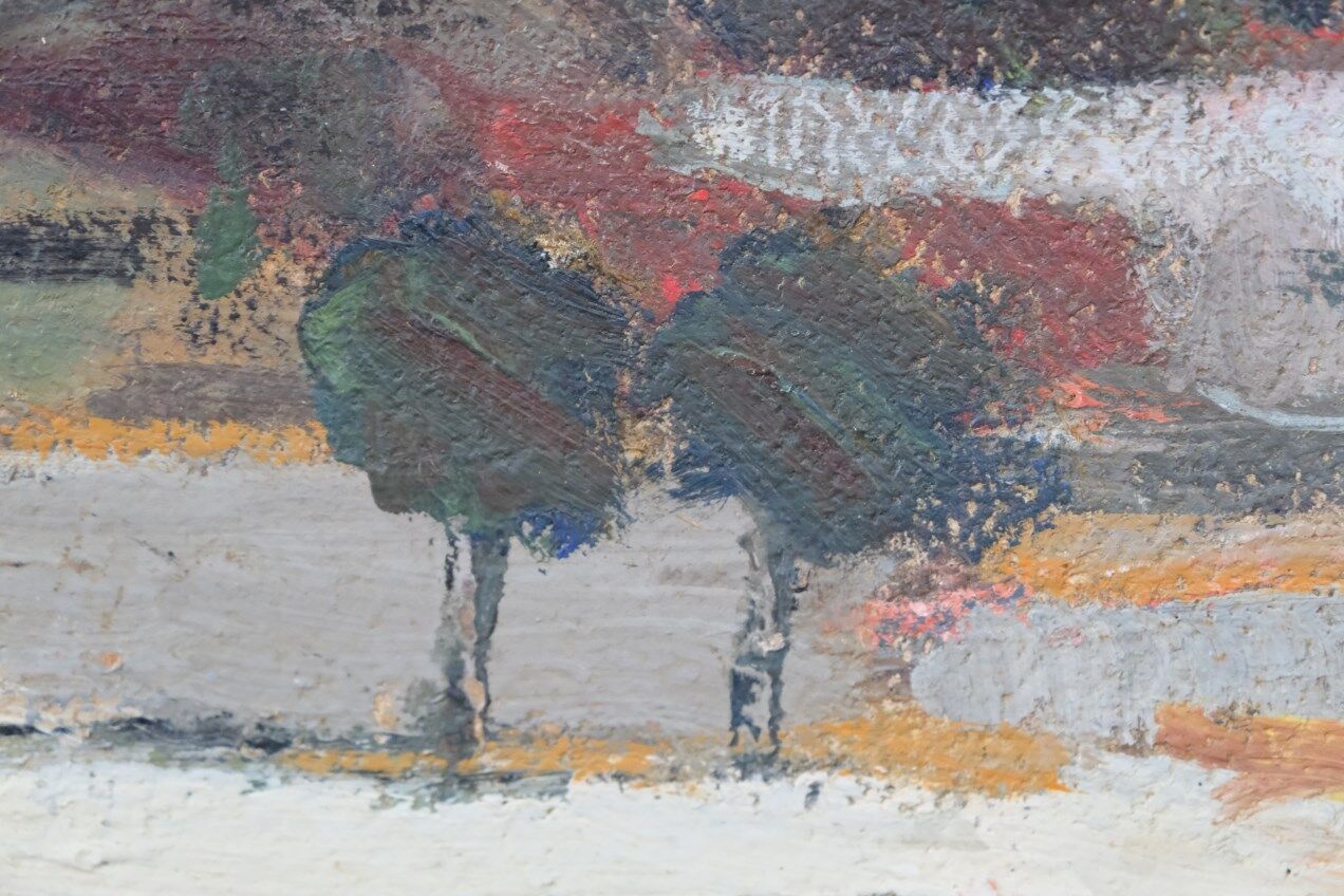 Gideon Isaksson, Scandinavian Modern Painting, 1960s, Oil on Panel, Framed