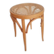 Thonet-style stool with caned seat
