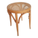 Thonet-style stool with caned seat