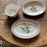 Lot de vaisselles Les Roses - 2 raviers et une saucière -