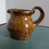 Stoneware pitcher signed cg