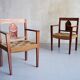 Pair of colonial armchairs, 1950