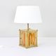 Amber Murano Glass and Brass Italian Modern Mazzega Table Lamp Zuccheri Style
