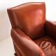 Pair of vintage club armchairs. Wood and Skay. France, 50