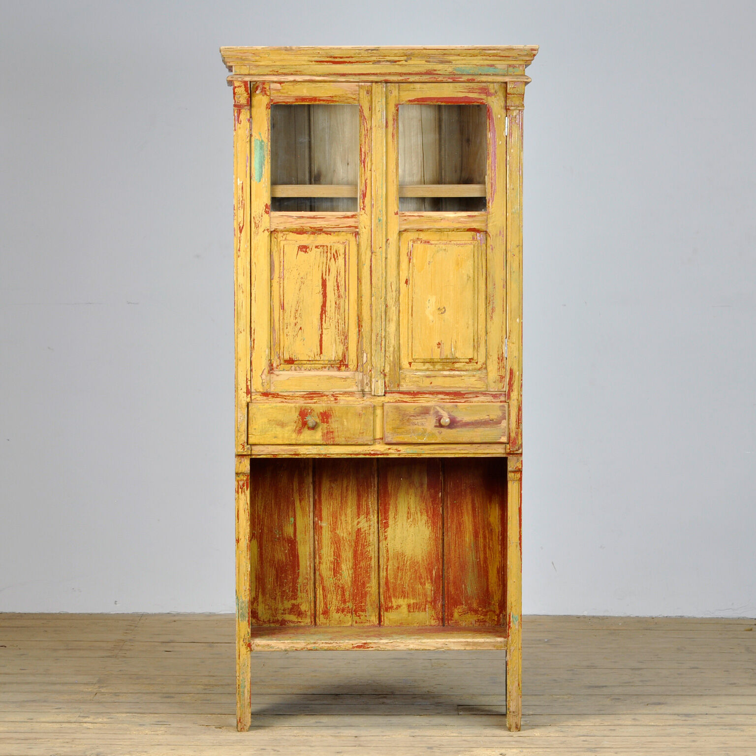 Antique Pine Cabinet From Moldova, Circa 1880