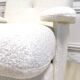 Fauteuil vintage en laine bouclée