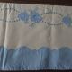 Antique linen cotton mixed sheet 210 X 290 cm monogram JL