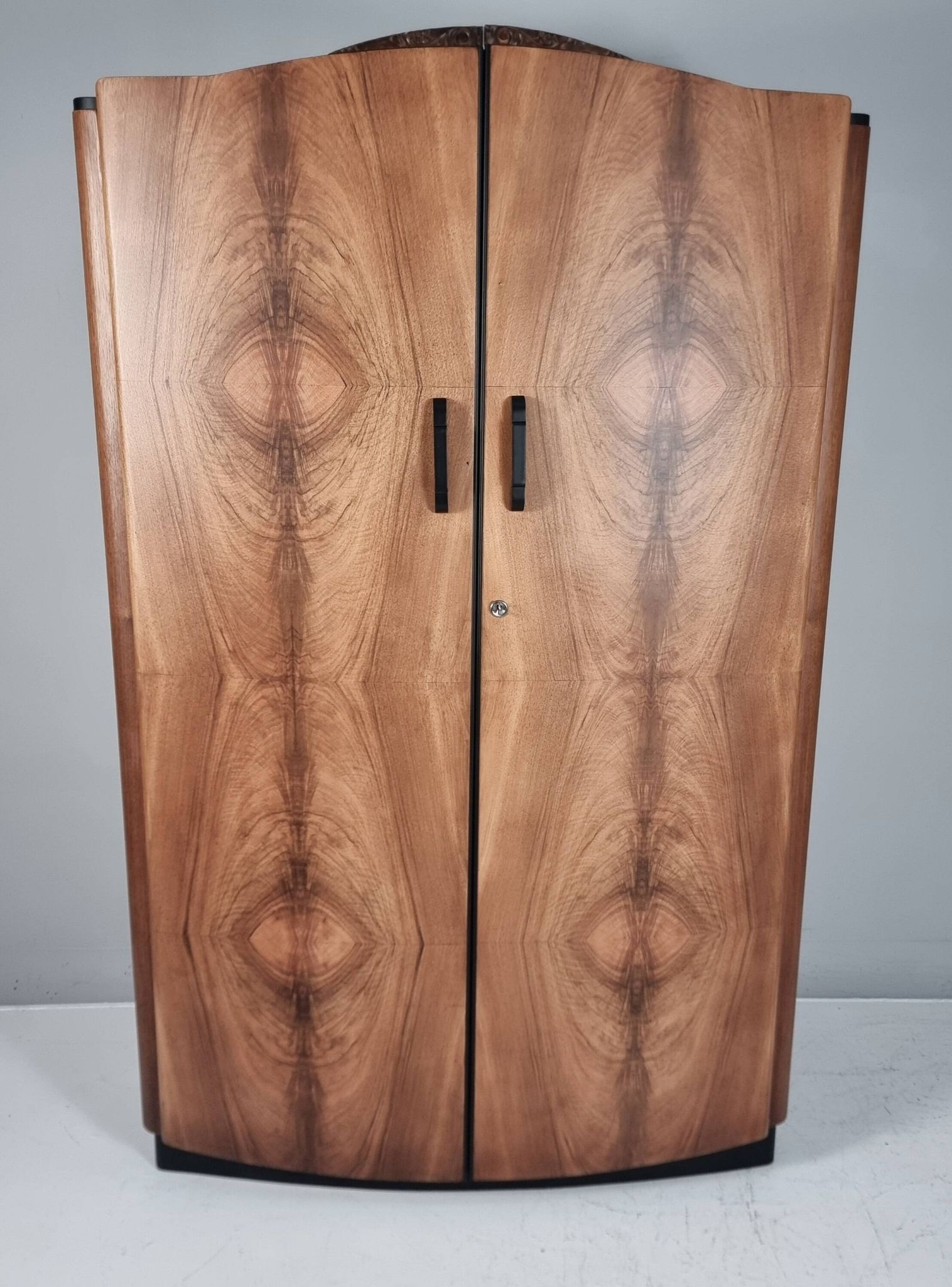 Art Deco Walnut Wardrobe by Jindrich Halabala, 1940s