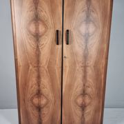 Art Deco Walnut Wardrobe by Jindrich Halabala, 1940s