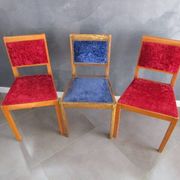 3 antique art deco chairs