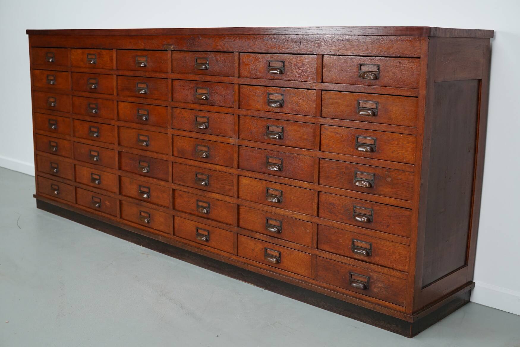 Large Dutch oak apothecary / filing cabinet or sideboard, 1930s