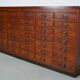 Large Dutch oak apothecary / filing cabinet or sideboard, 1930s