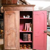 19th C Antique French Louis XV Armoire or Wardrobe