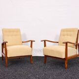 Paire de fauteuils vintage – Attribués à Károly Nagy, Hongrie, années 1940