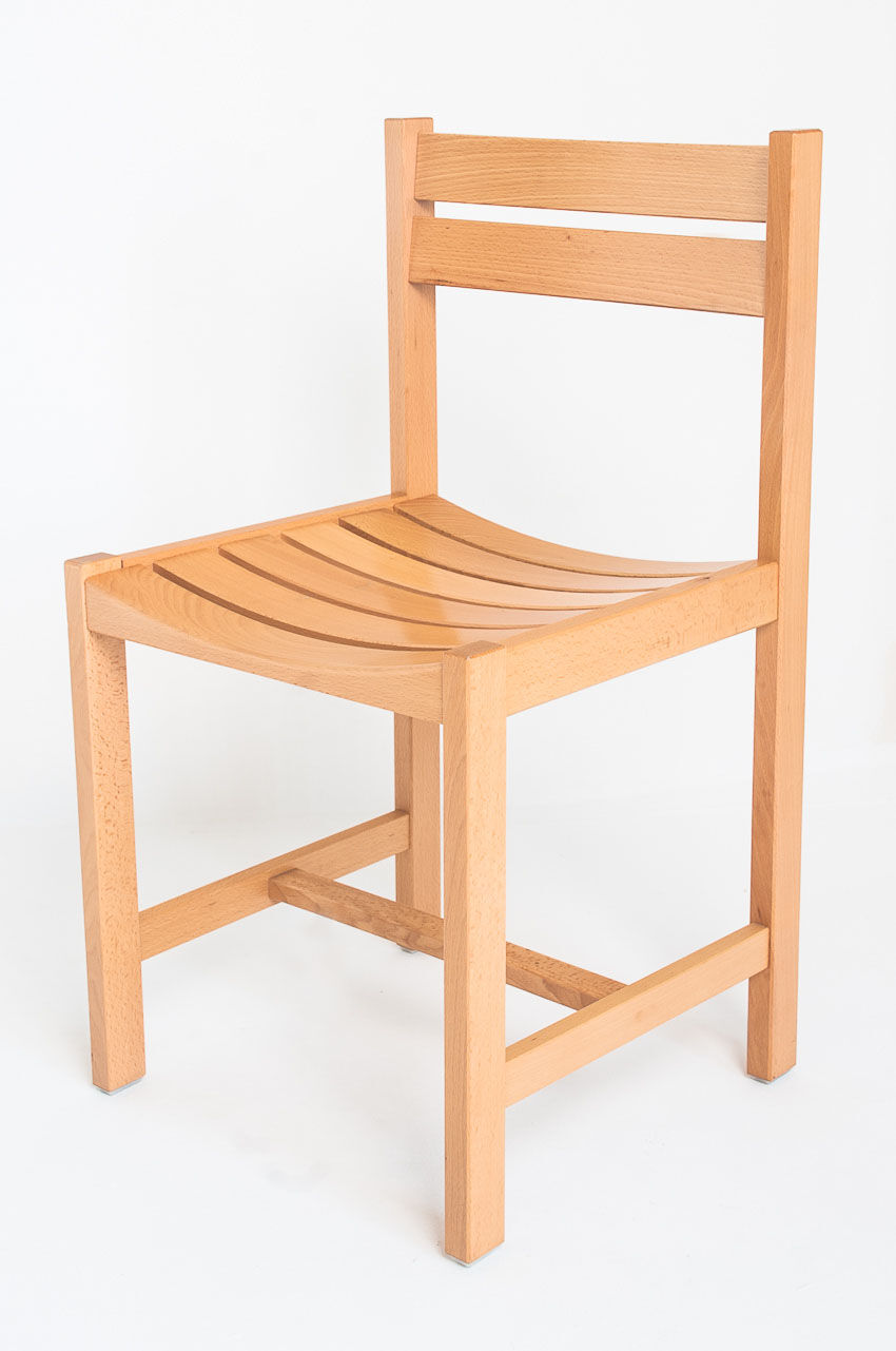 Chaise en hêtre massif conçues par André Sornay - France, années 1960