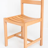 Chaise en hêtre massif conçues par André Sornay - France, années 1960