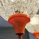 Suspension with 3 orange arms, mid-century, 1960s.