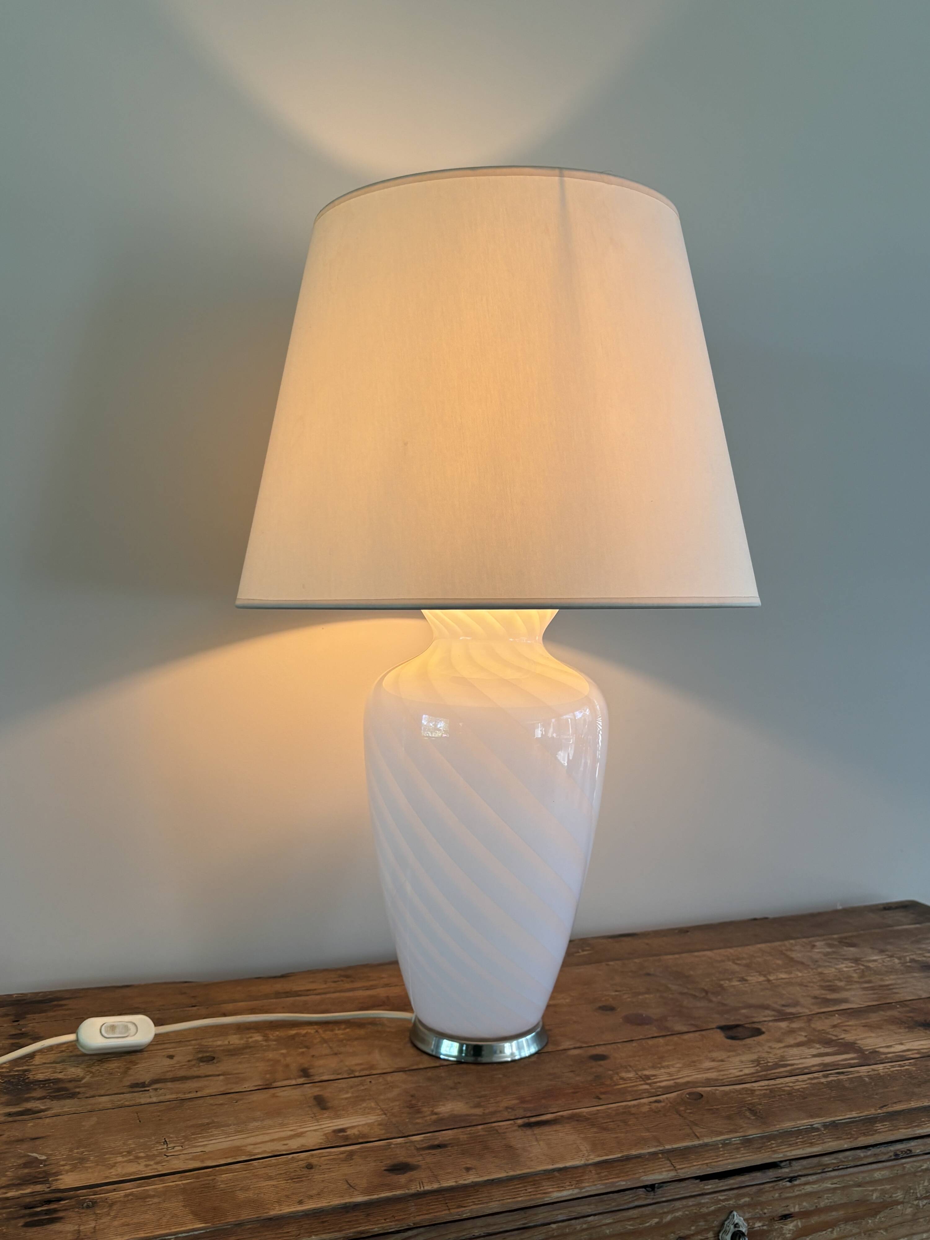 Vintage table lamp Murano glass design