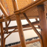 Chaise longue de grand-mère en rotin