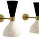 Paire appliques moonlight white&black