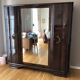 Art Deco bedroom set in walnut burl and marble