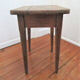 Bedside table solid oak patinated early twentieth century