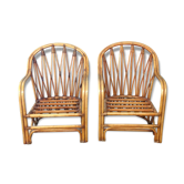 Pair of armchair in rattan circaa 1960