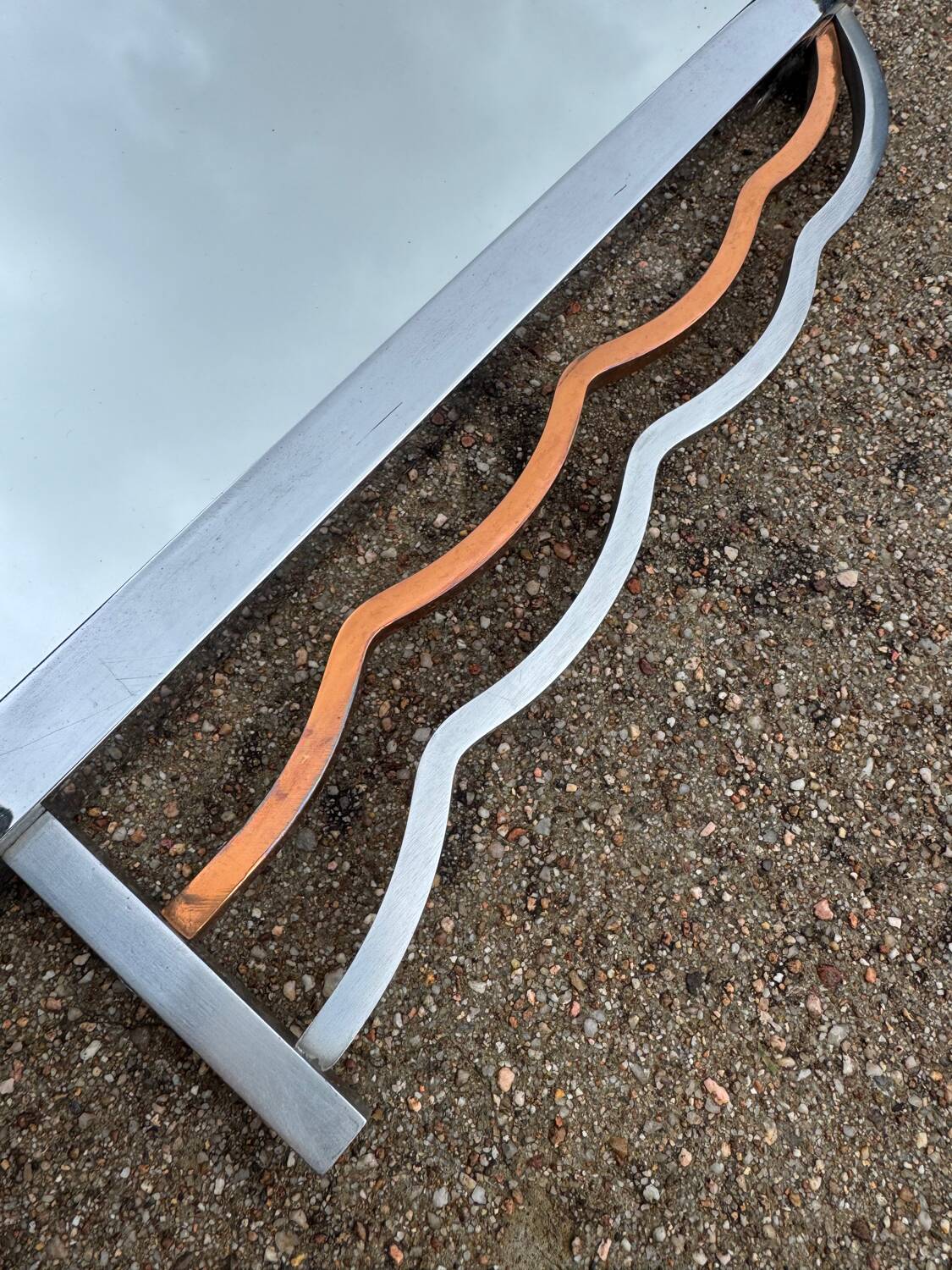 Chrome Art Deco mirror