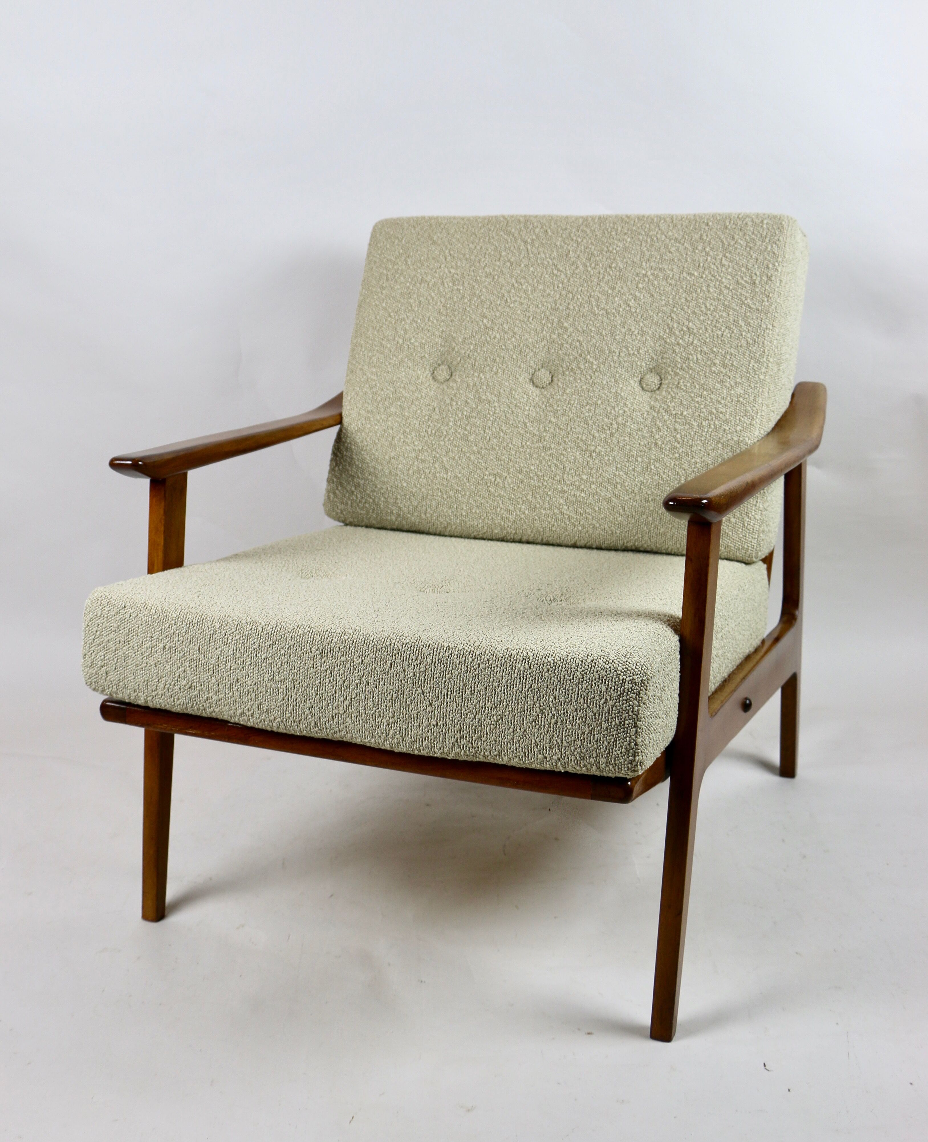 German beige boucle armchair, 1970s