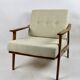 German beige boucle armchair, 1970s
