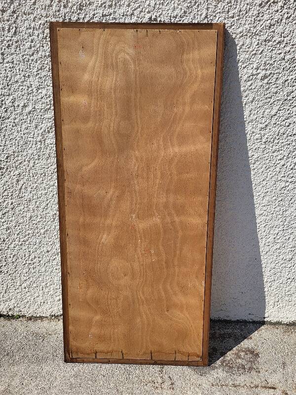 Large old mirror walnut wood frame