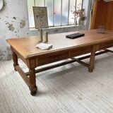 Solid walnut farmhouse castle table 1900 XXL