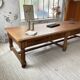 Solid walnut farmhouse castle table 1900 XXL