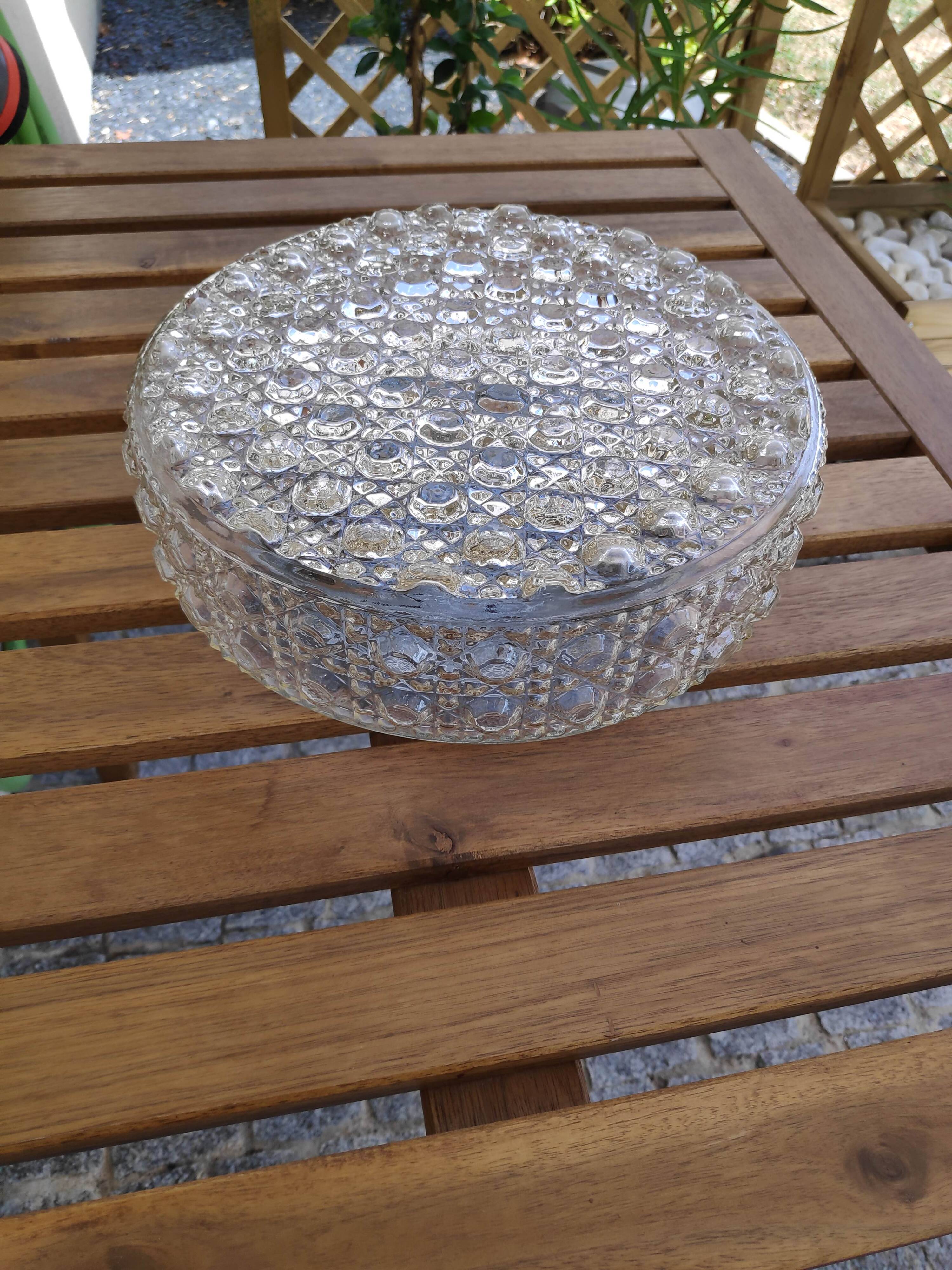 Grand plafonnier rond 2 ampoules (L-0266)