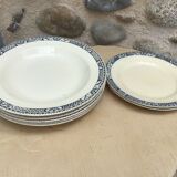 6 assiettes à soupe robert salins a&c terre de fer