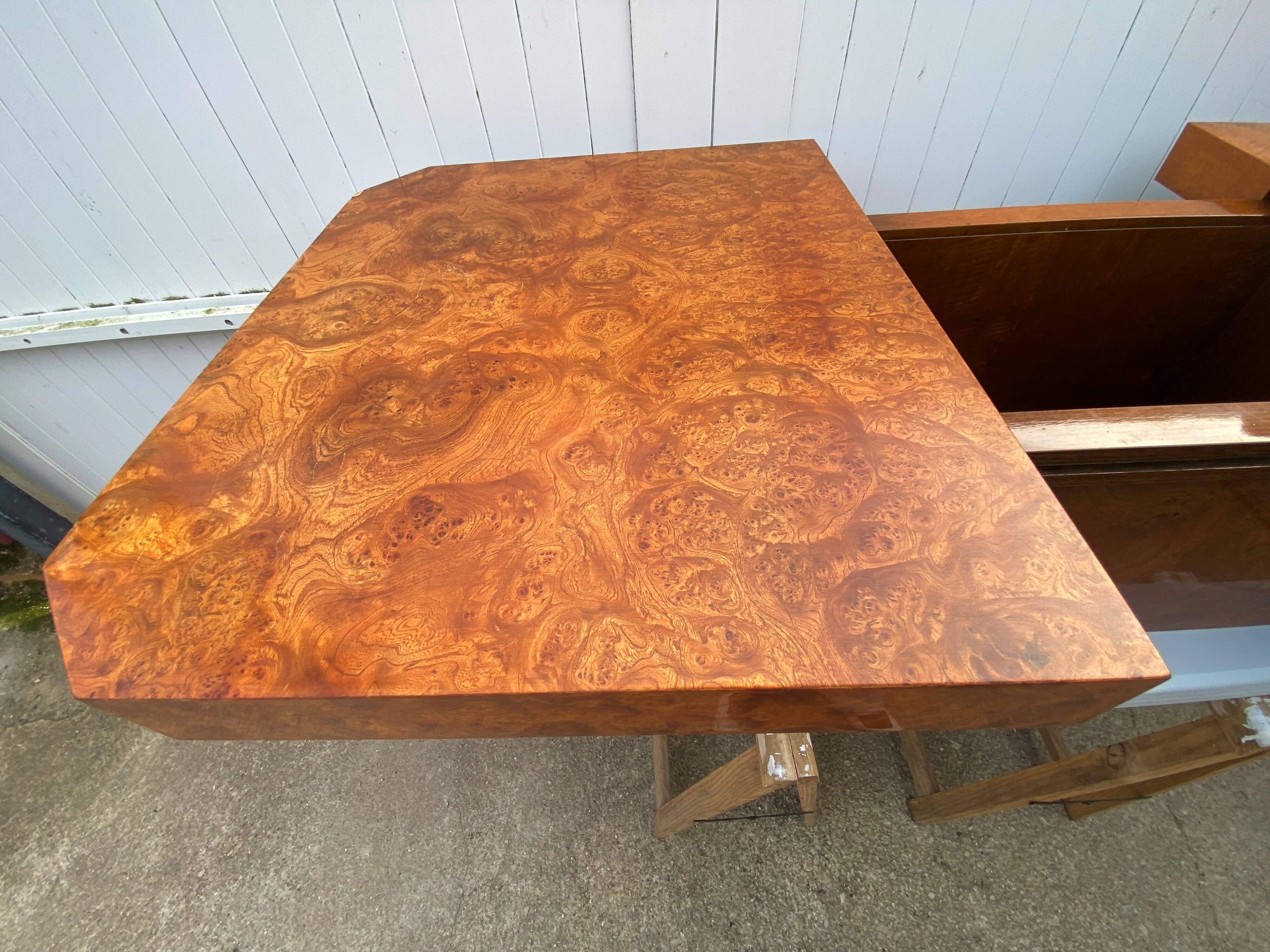 Elm burl coffee table/bar