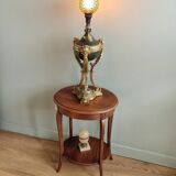 Mahogany side table with two trays, mid-20th century