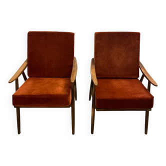 Pair of vintage Scandinavian armchairs