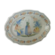 Oval dish in HR Henriot Quimper faience, antique 19th century.