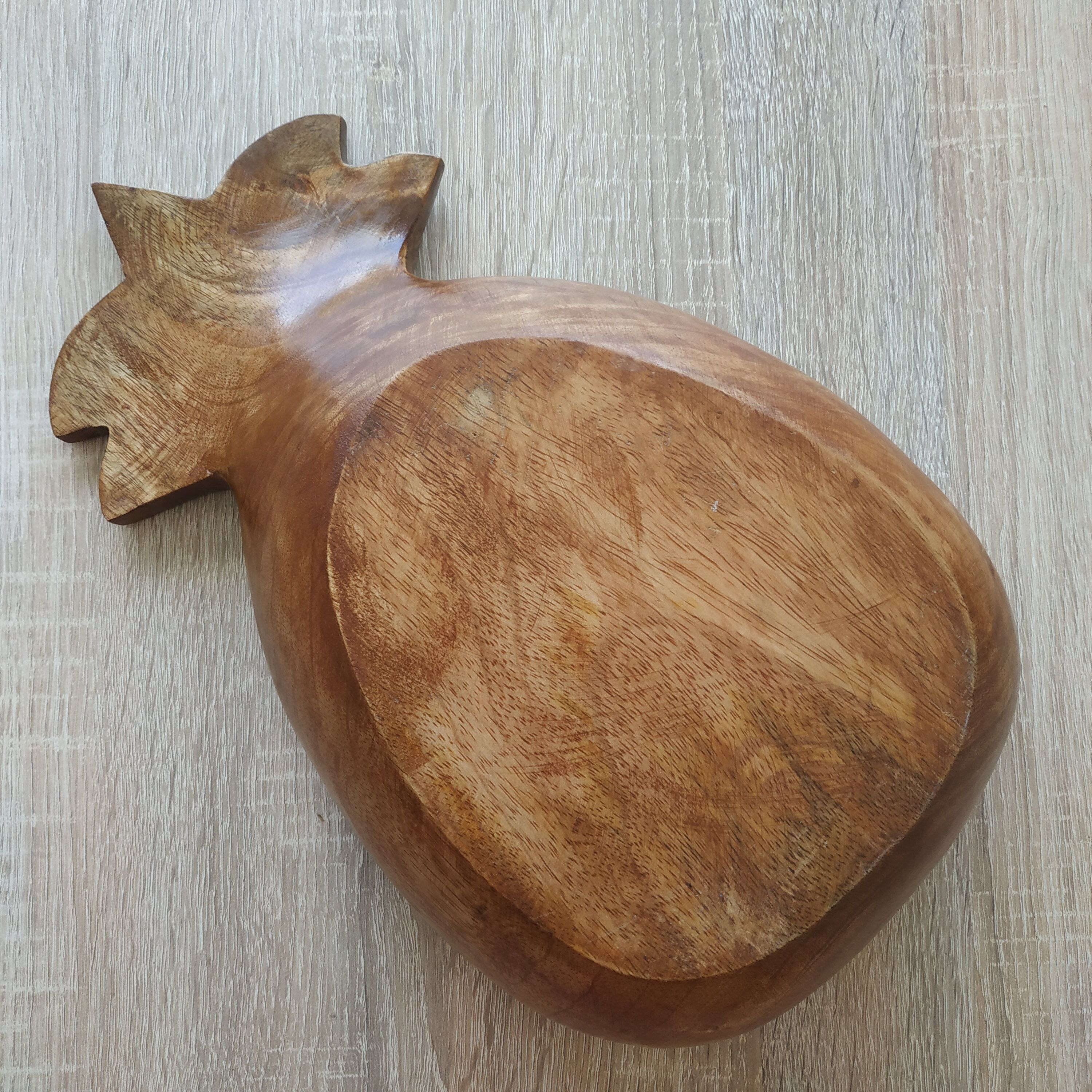 Carved wooden pineapple bowl