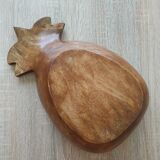 Vide-poche ananas en bois sculpté