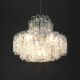 Superb glass tube chandelier from Murano by Doria, Germany, 1960s.