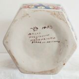 Delft potiche vase polychrome parakeets decoration