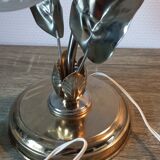 Vintage lamp with golden leaves