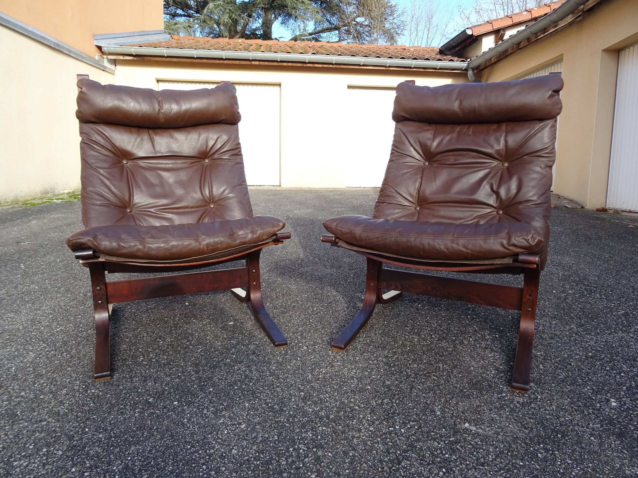Pair of Siesta armchairs Scandinavian design Ingmar Relling Westnofa Year 70
