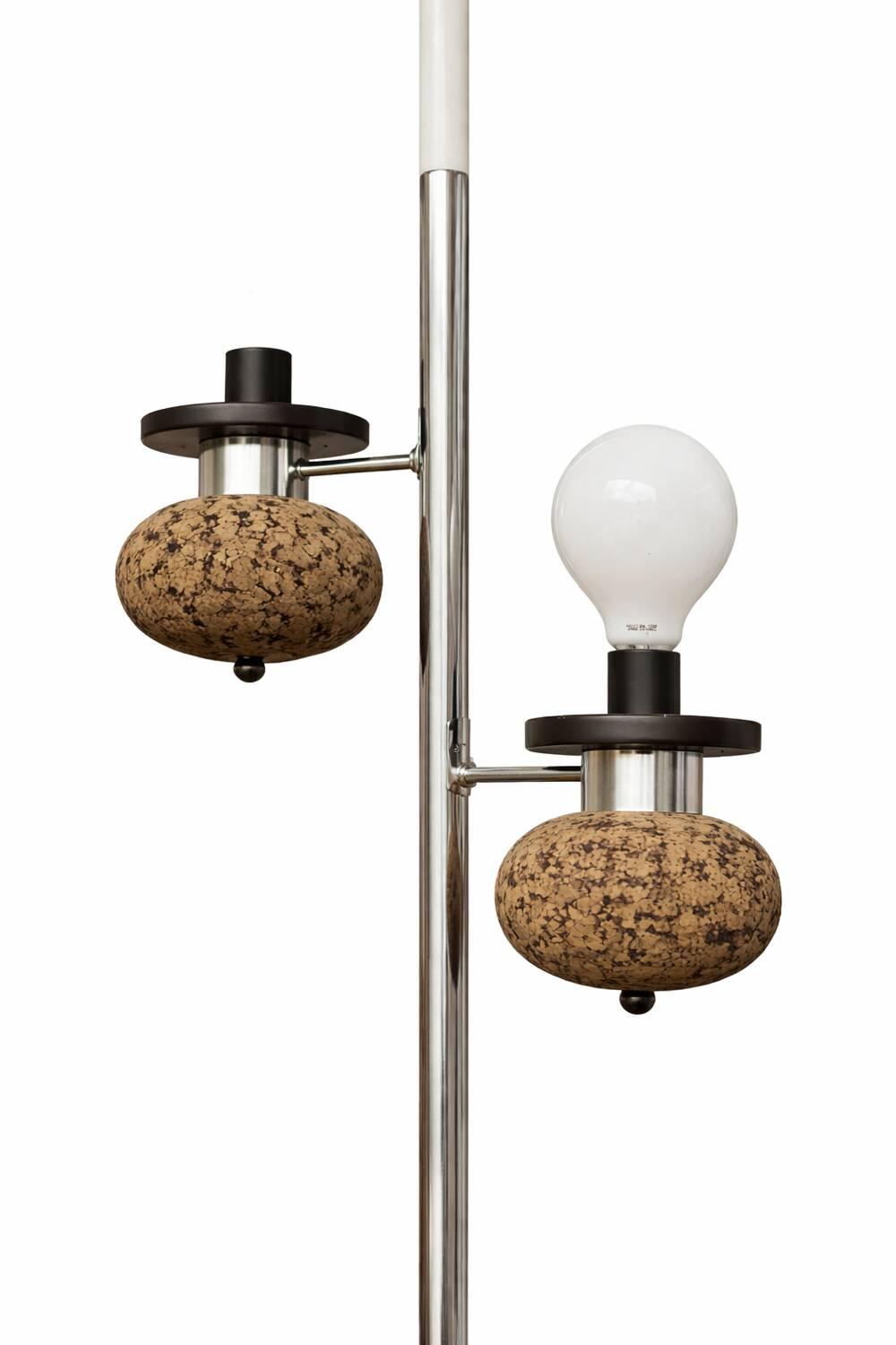 Rare double voltage lamp, cork spheres, Germany 60s