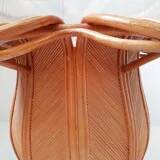Vintage 1970s Rattan Marquetry Dining Table